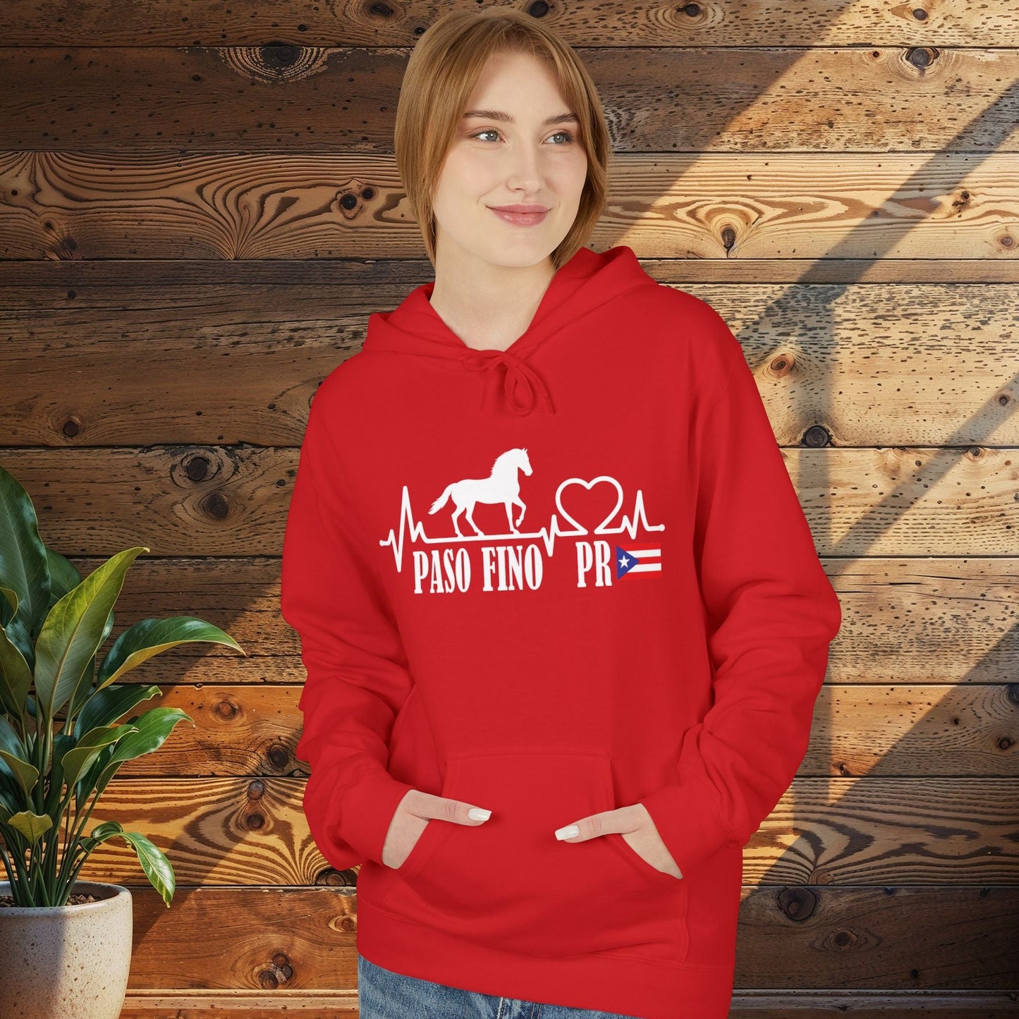 Paso Fino Heartbeat Unisex Midweight Softstyle Fleece Hoodie