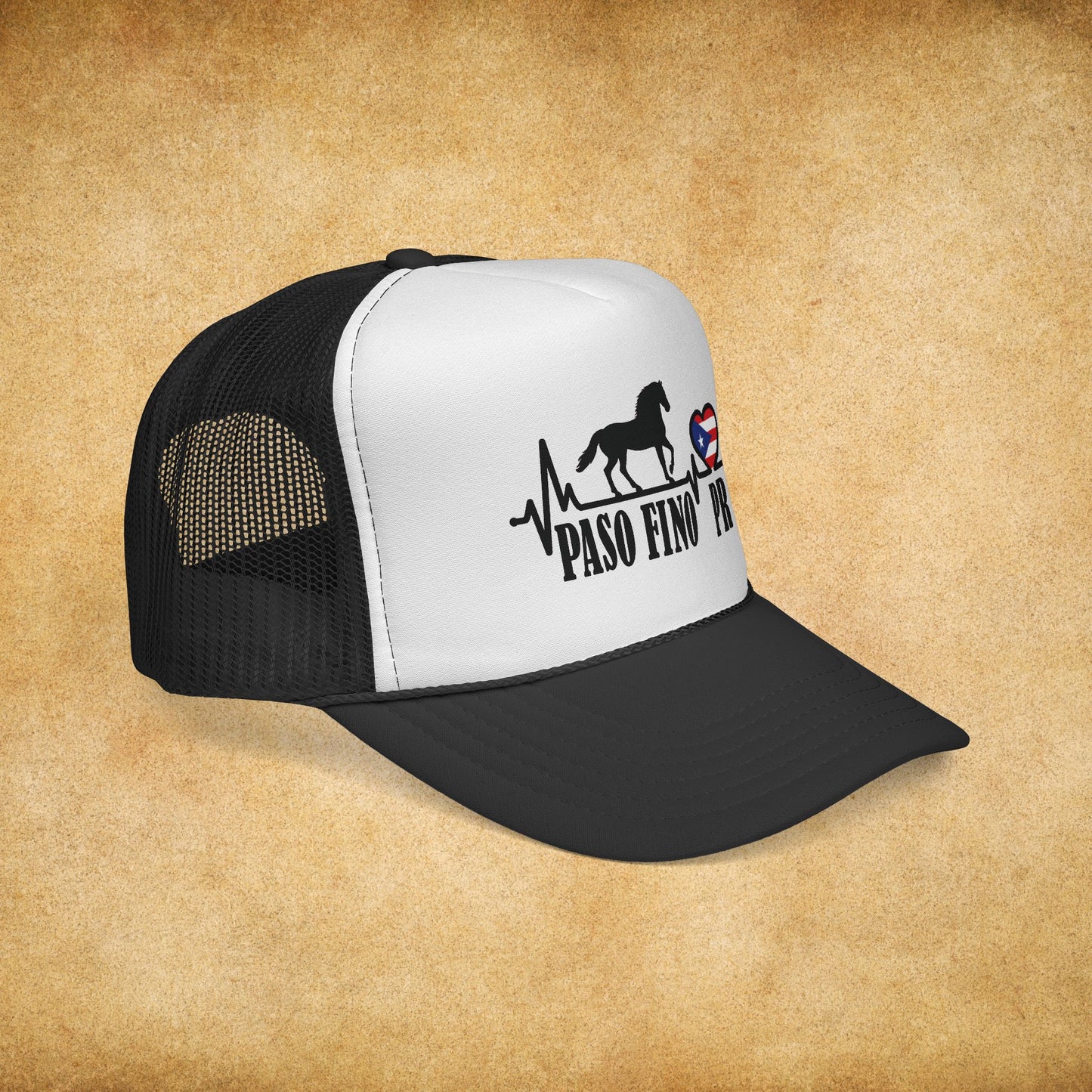 Paso Fino PR Trucker Cap — Horse Heartbeat Design