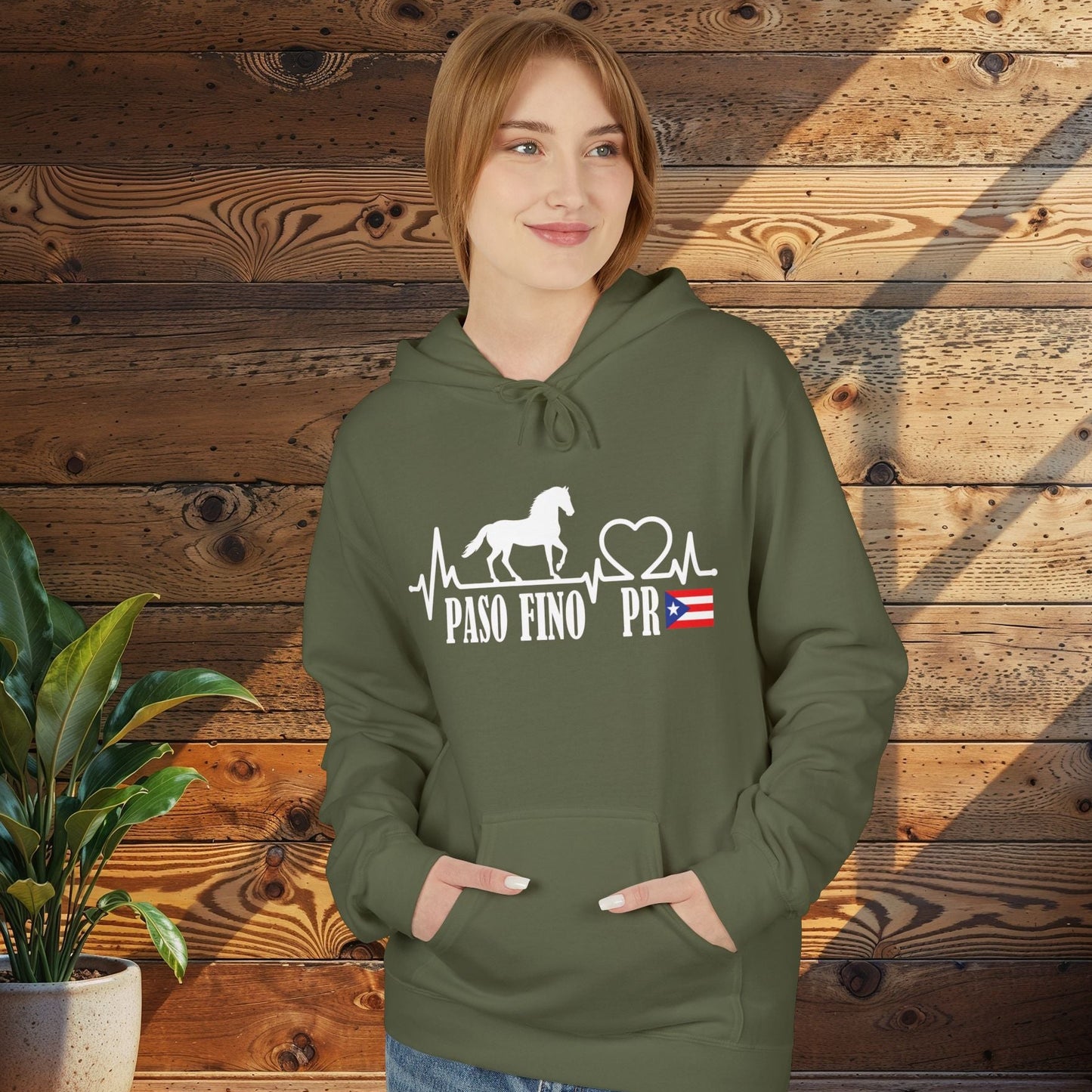 Paso Fino Heartbeat Unisex Midweight Softstyle Fleece Hoodie