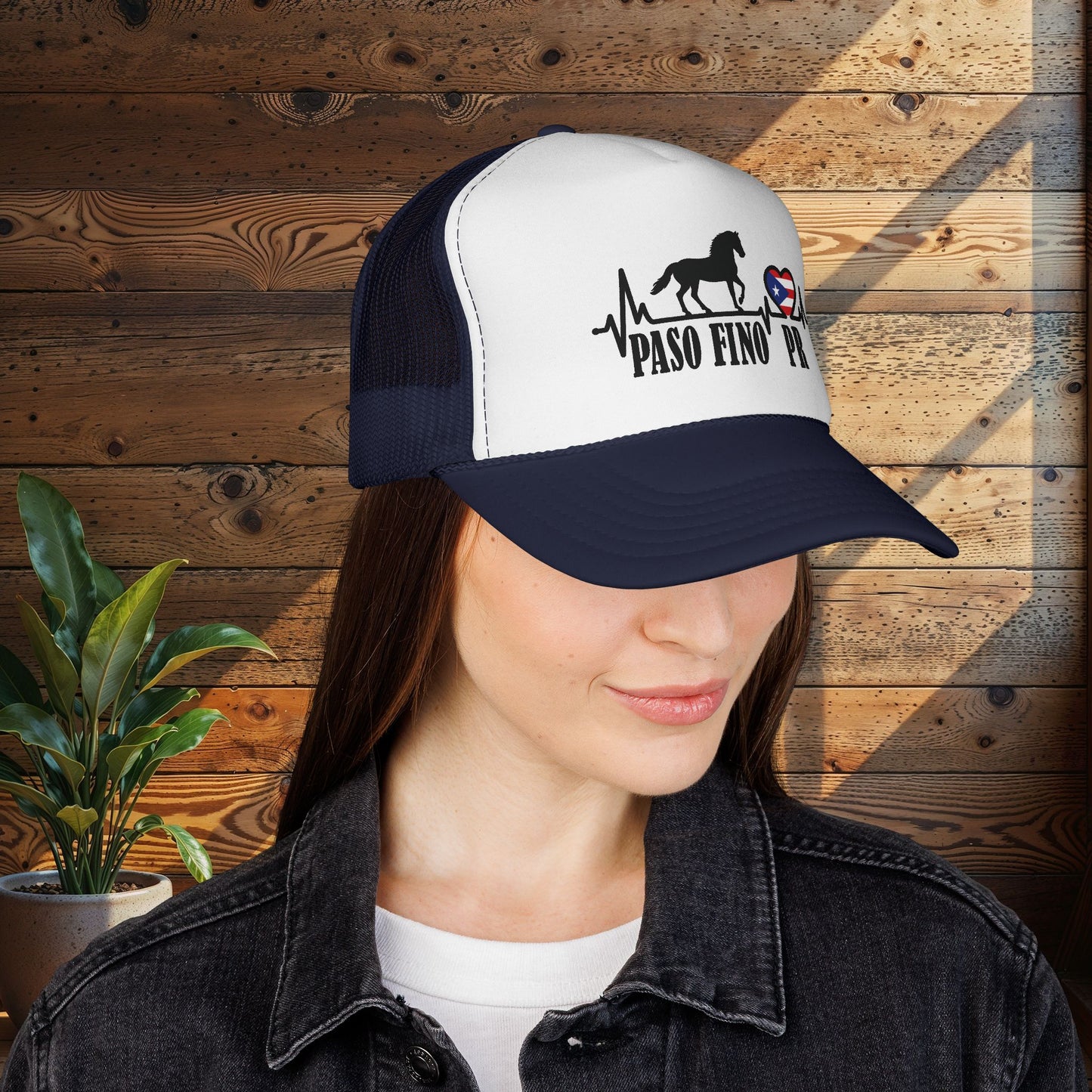 Paso Fino PR Trucker Cap — Horse Heartbeat Design