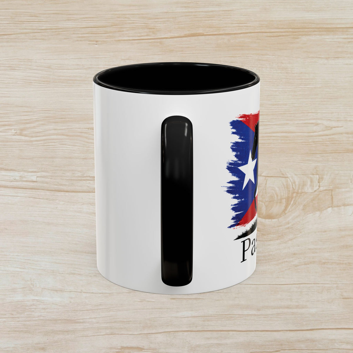 Paso Fino Horse Coffee Mug — Puerto Rican Flag Accent 11/15oz