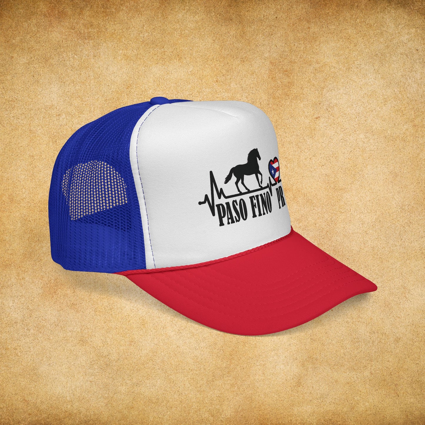 Paso Fino PR Trucker Cap — Horse Heartbeat Design