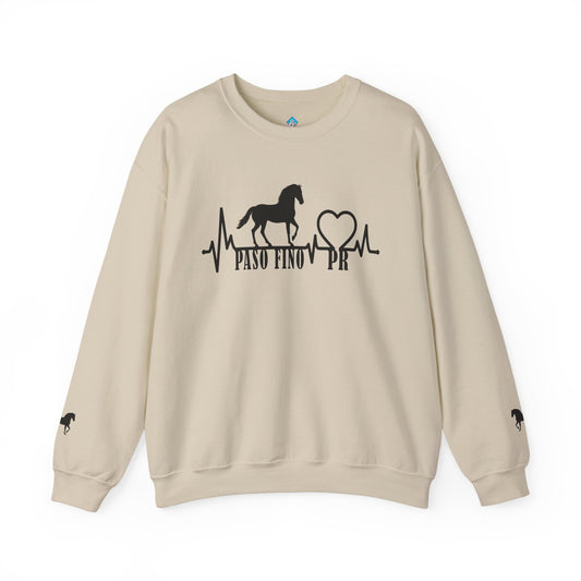 Paso Fino Horse Heartbeat Sweatshirt – Equestrian Crewneck for Riders & Lovers