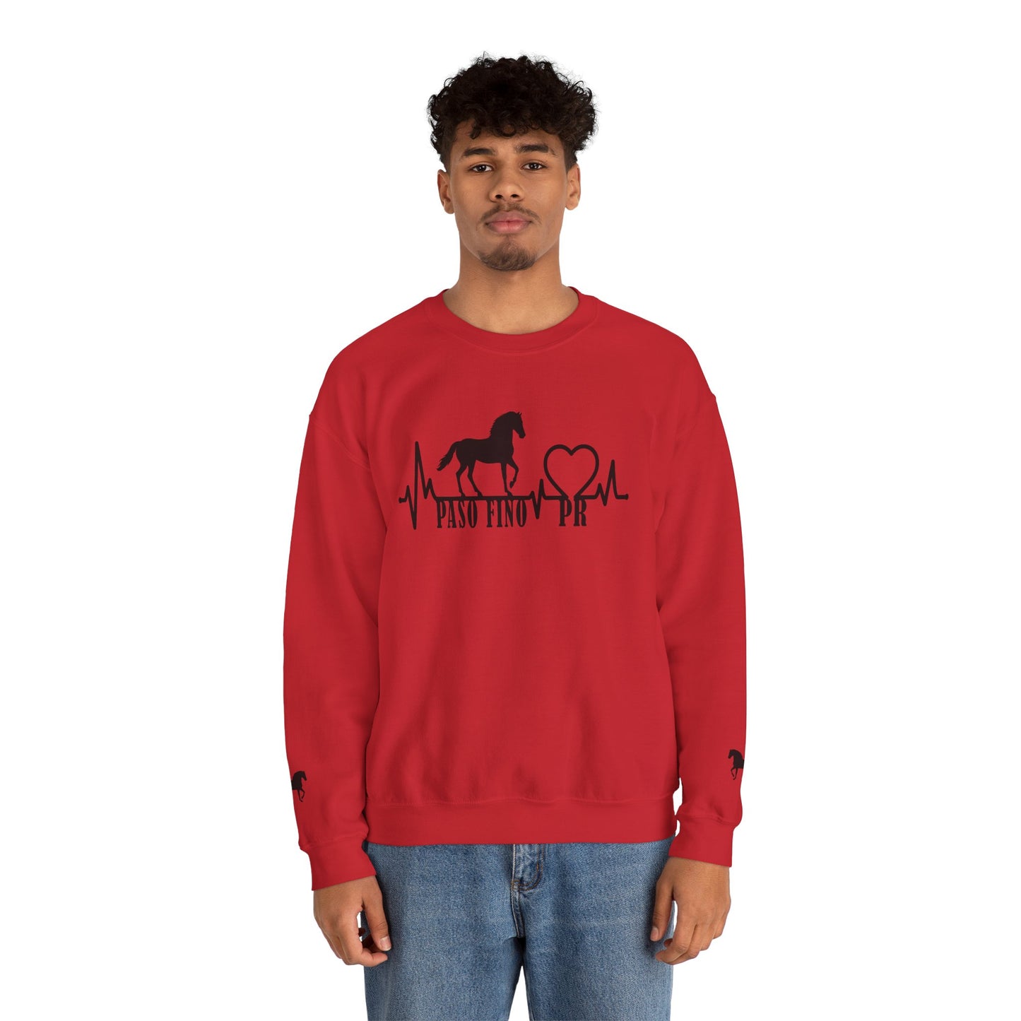 Paso Fino Horse Heartbeat Sweatshirt – Equestrian Crewneck for Riders & Lovers