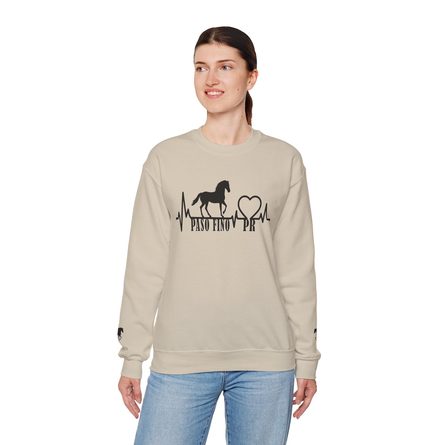 Paso Fino Horse Heartbeat Sweatshirt – Equestrian Crewneck for Riders & Lovers