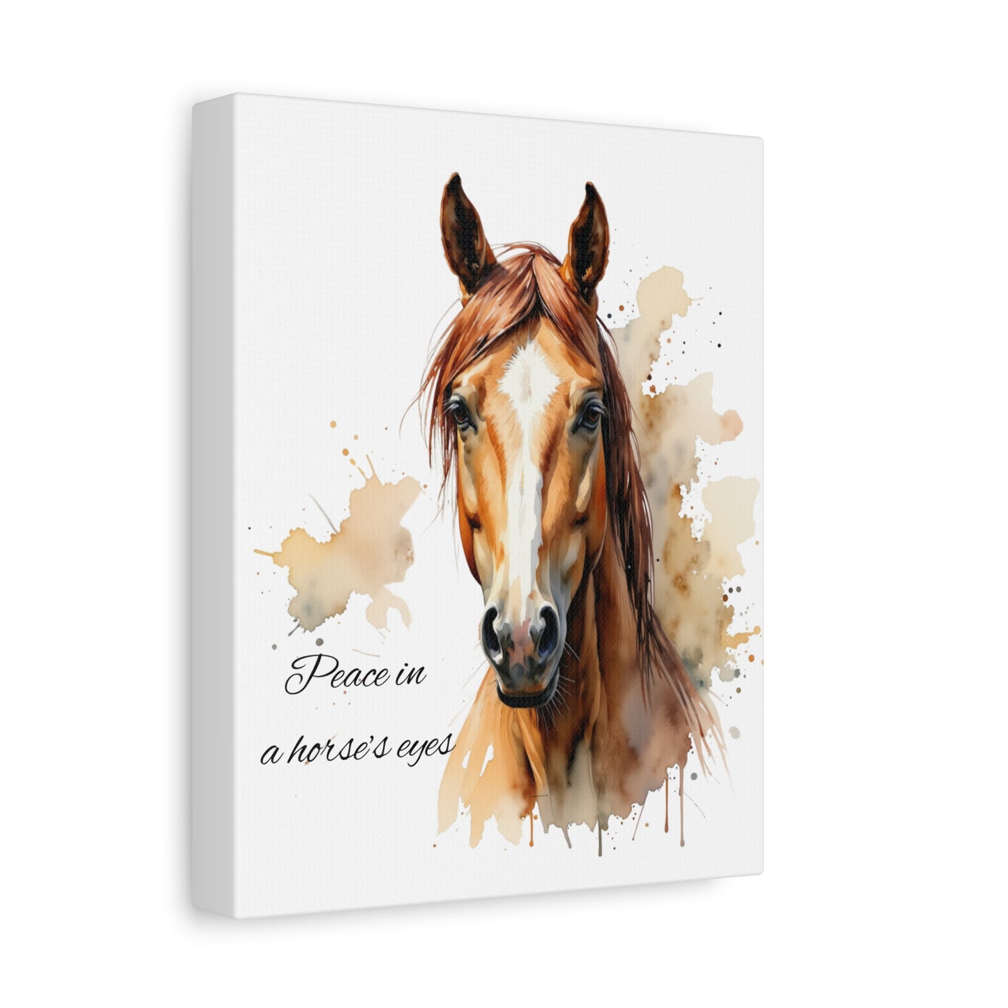 Peace in a Horse’s Eyes” Horse Portrait Canvas Print