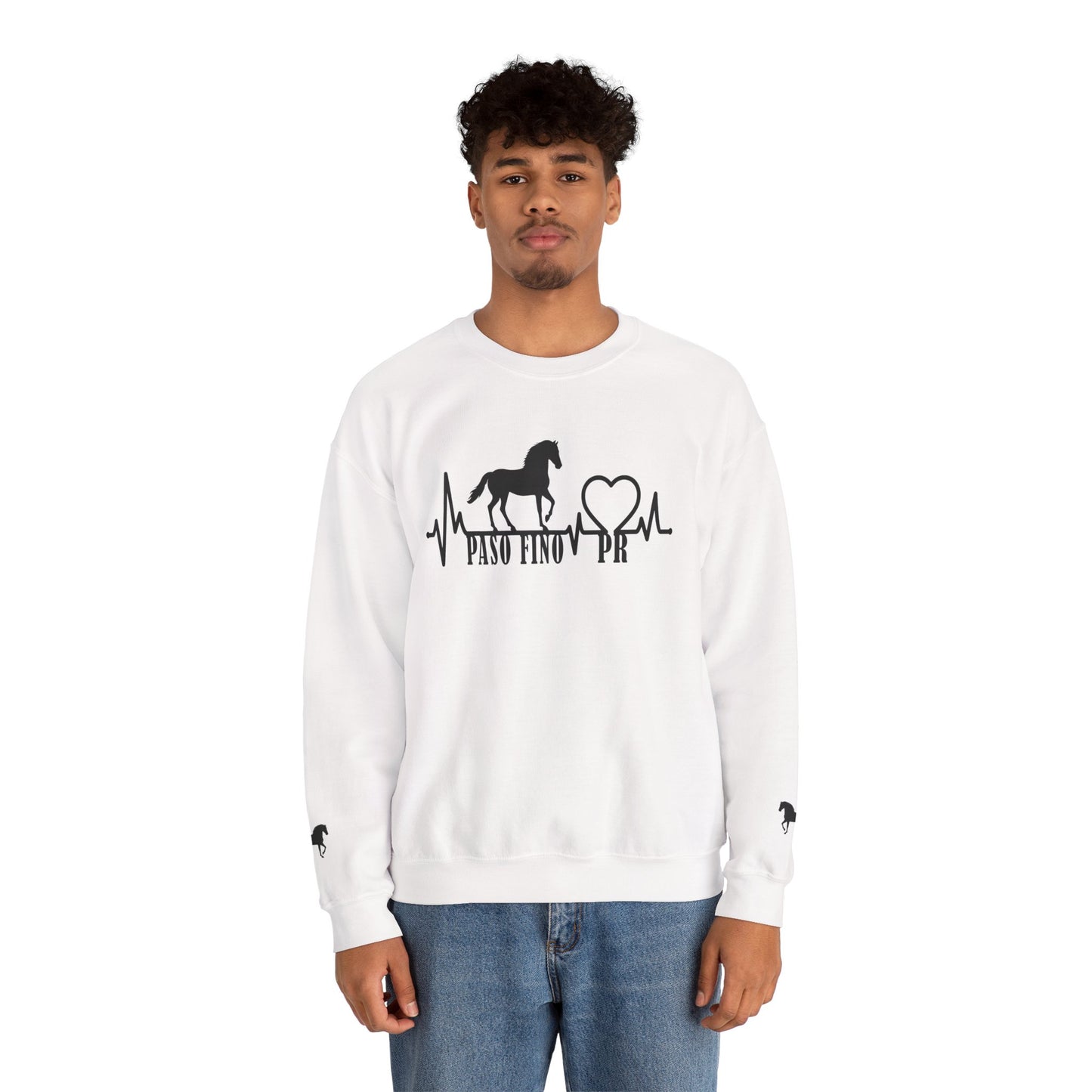 Paso Fino Horse Heartbeat Sweatshirt – Equestrian Crewneck for Riders & Lovers