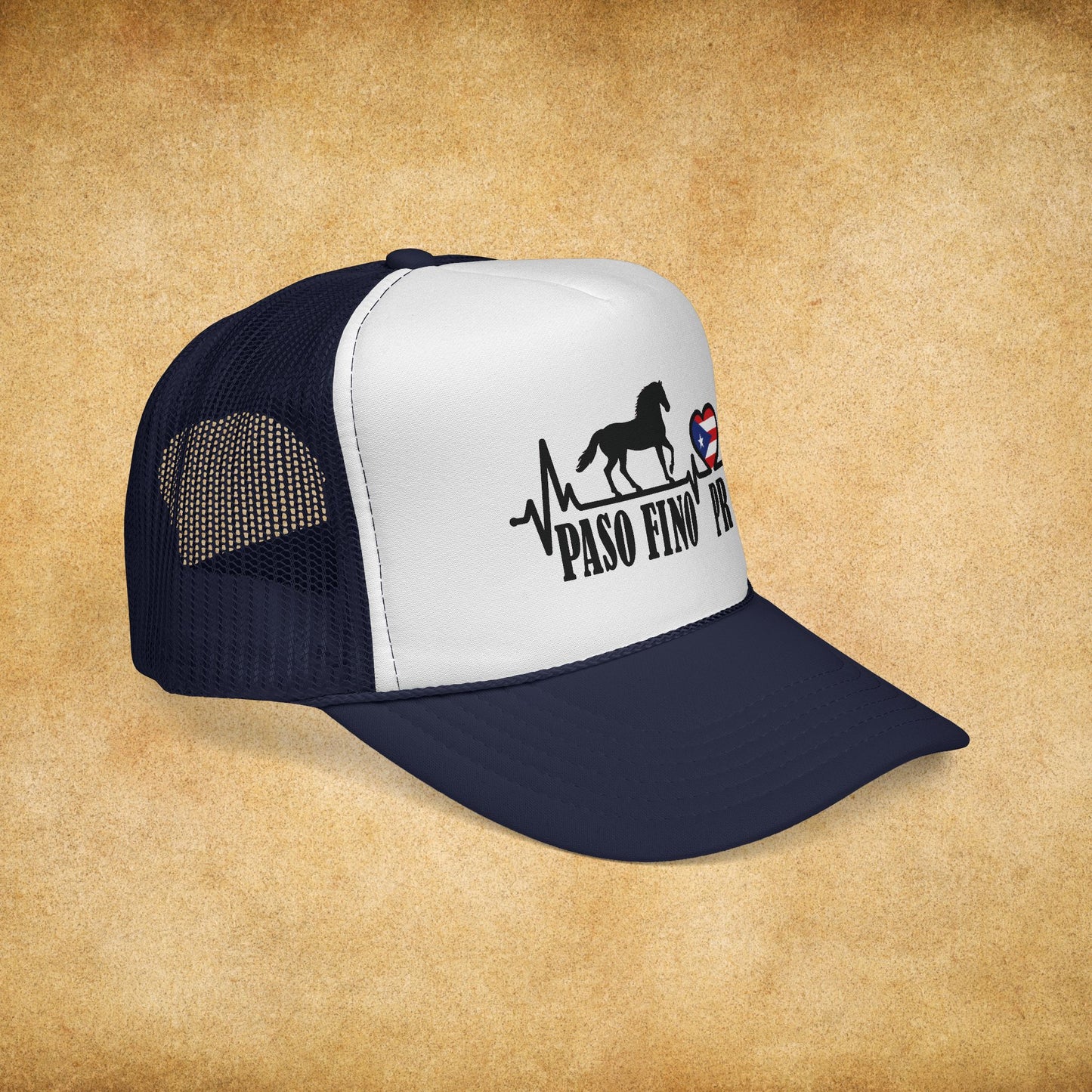Paso Fino PR Trucker Cap — Horse Heartbeat Design