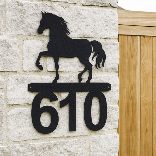 Custom Horse House Number Sign