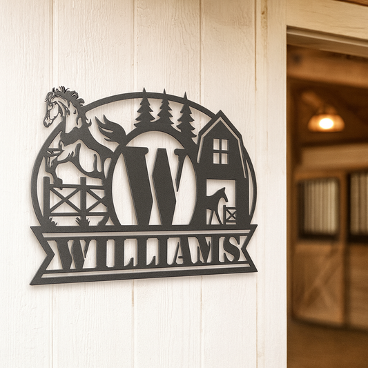 Custom Horse Farm Sign