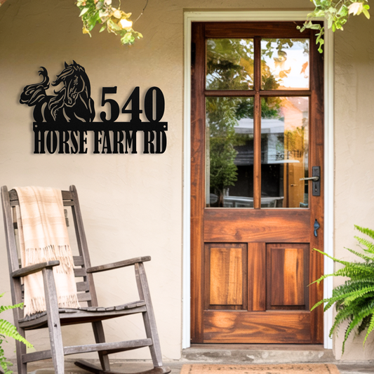 Majestic Horse Address Sign
