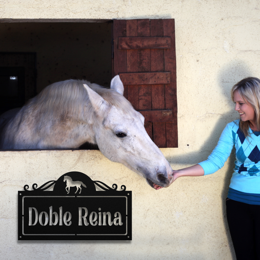 Paso Fino Stall Sign – Custom Metal Horse Nameplate for Barn or Stable