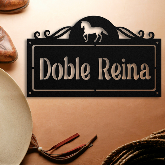 Paso Fino Stall Sign – Custom Metal Horse Nameplate for Barn or Stable