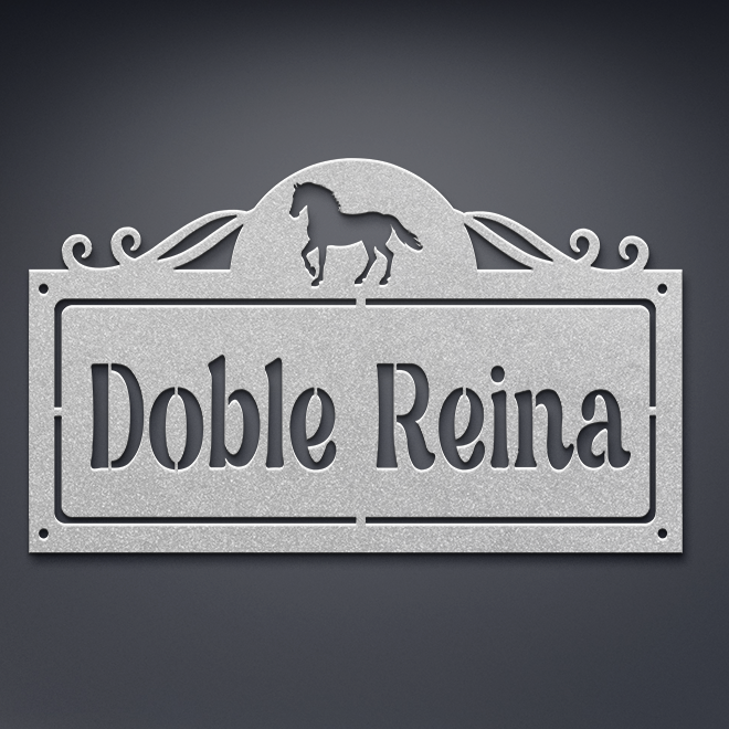 Paso Fino Stall Sign – Custom Metal Horse Nameplate for Barn or Stable