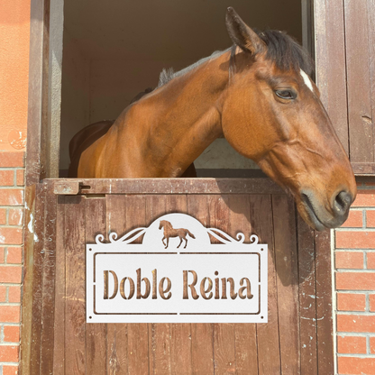 Paso Fino Stall Sign – Custom Metal Horse Nameplate for Barn or Stable