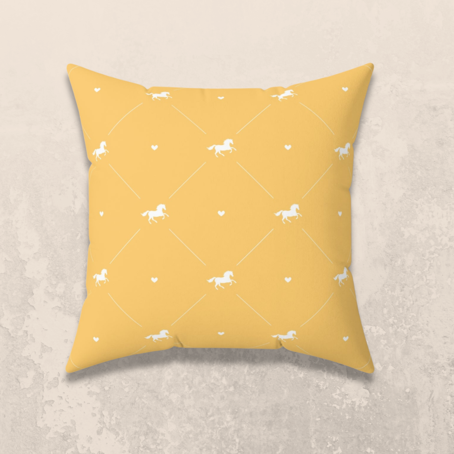 Playful Horse Print Pillow