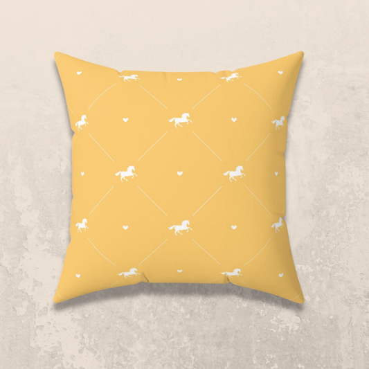 Playful Horse Print Pillow