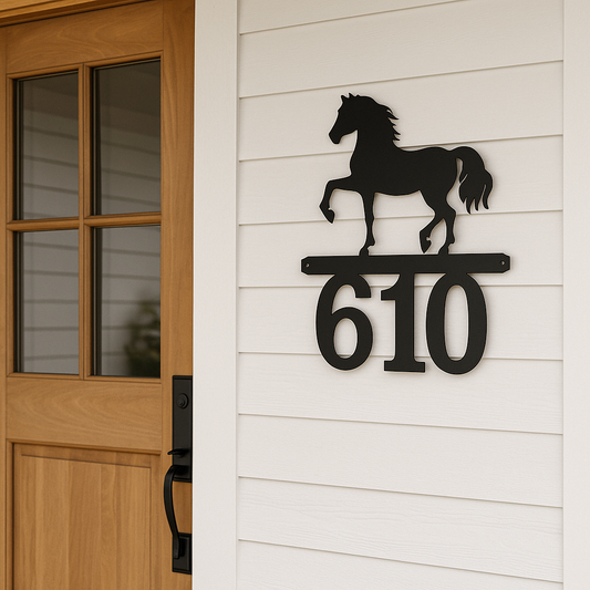 Custom Horse House Number Sign
