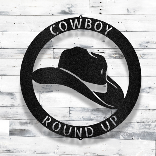 Cowboy Monogram - Steel Sign
