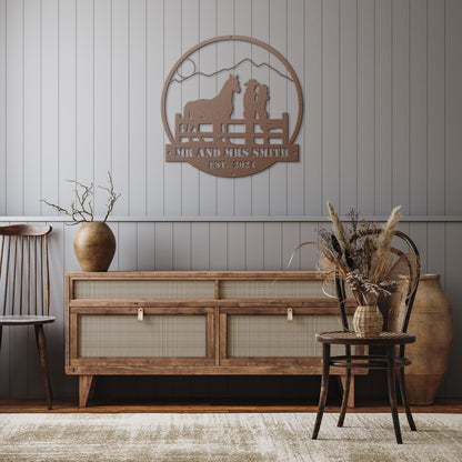 Our Journey Together - personalized metal sign