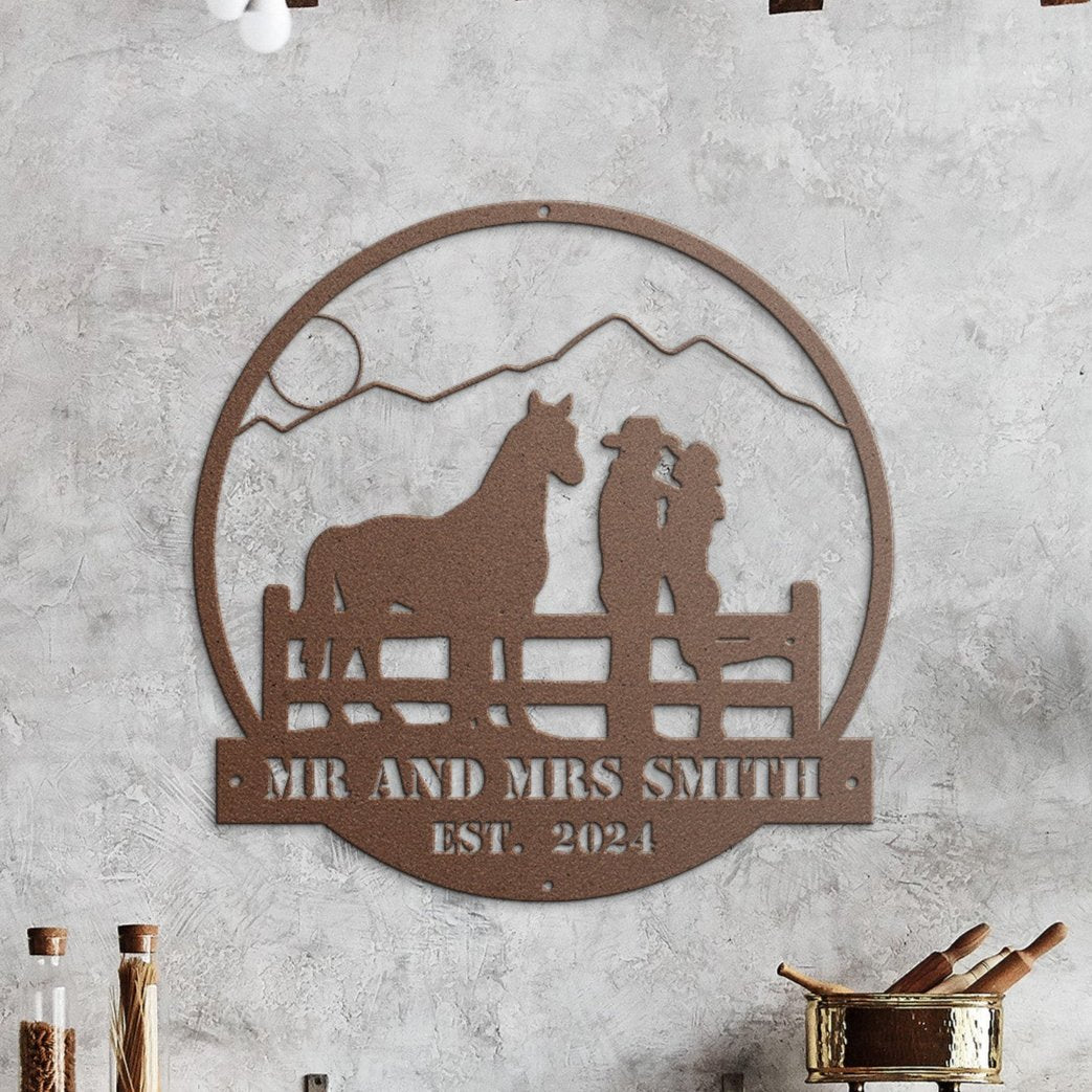 Our Journey Together - personalized metal sign