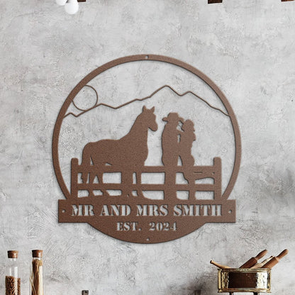 Our Journey Together - personalized metal sign