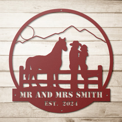 Our Journey Together - personalized metal sign