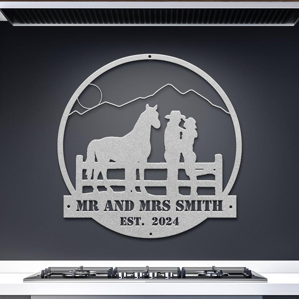 Our Journey Together - personalized metal sign