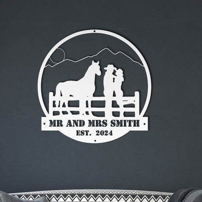 Our Journey Together - personalized metal sign