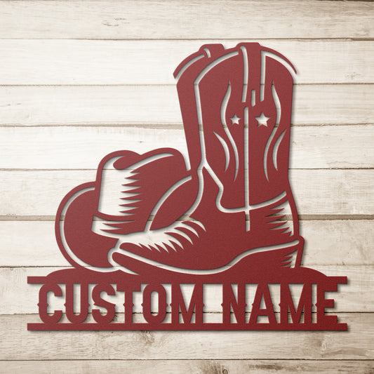 PERSONALIZED COWBOY BOOTS AND HAT