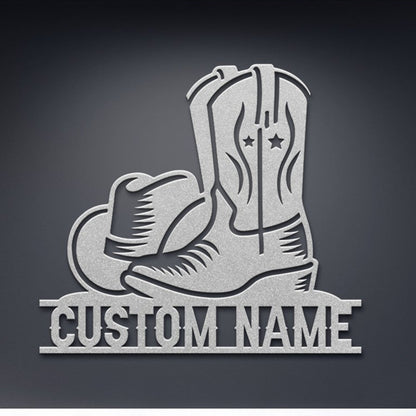 PERSONALIZED COWBOY BOOTS AND HAT