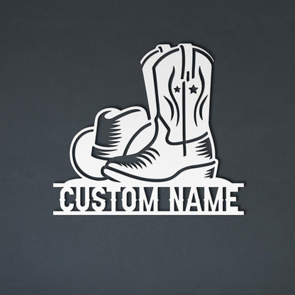 PERSONALIZED COWBOY BOOTS AND HAT