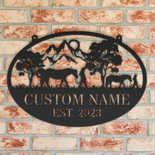 PERSONALIZED COWGIRLS SIGN