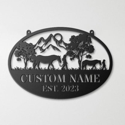 PERSONALIZED COWGIRLS SIGN