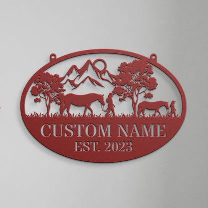PERSONALIZED COWGIRLS SIGN