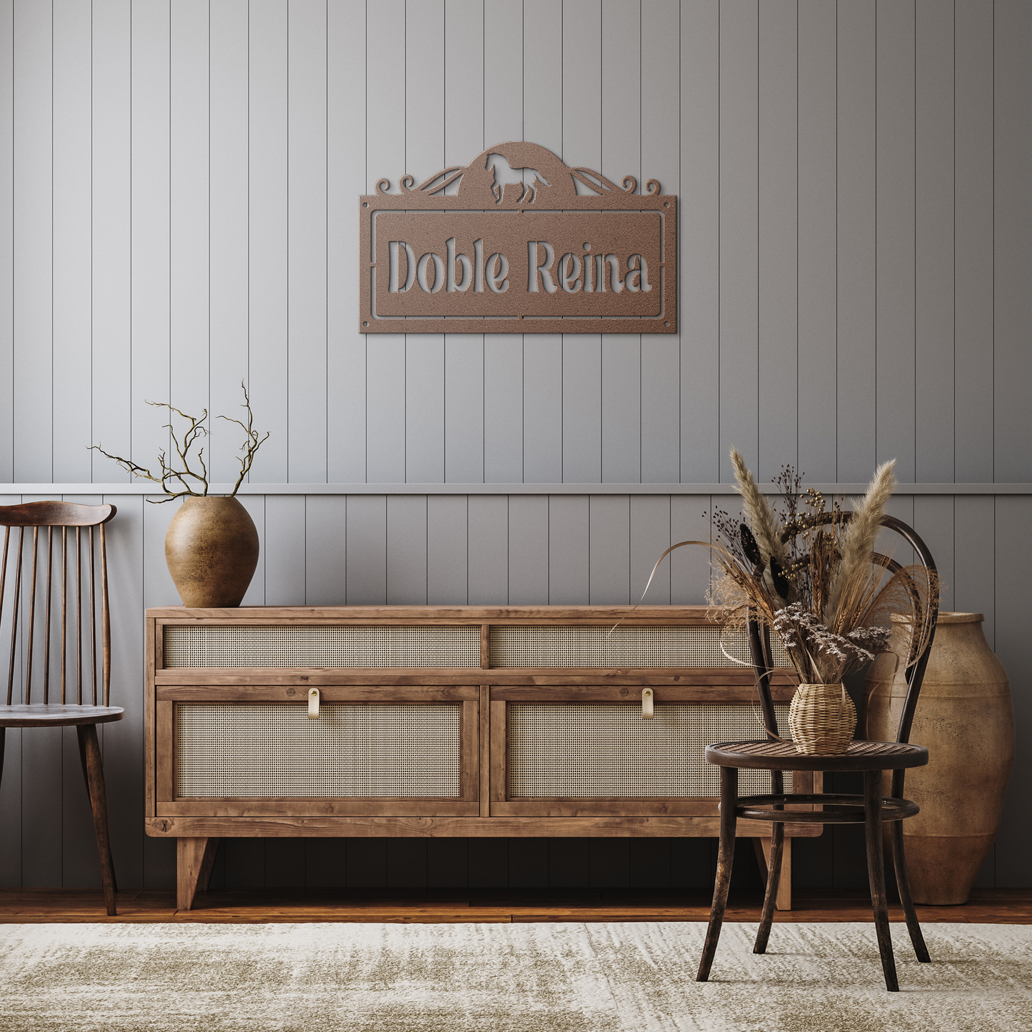 Paso_Fino_Stall_Sign_Copper_Rustic_Hallway_Mockup.png