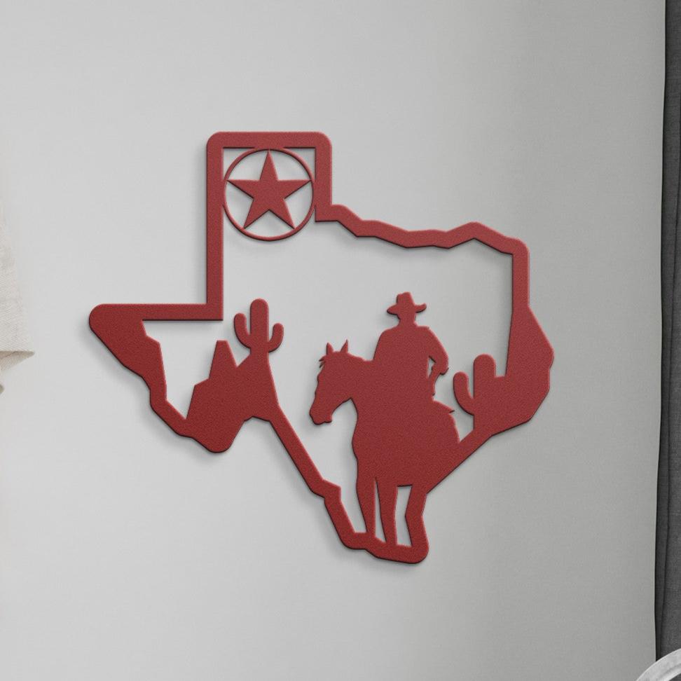 Texas Map Cowboy