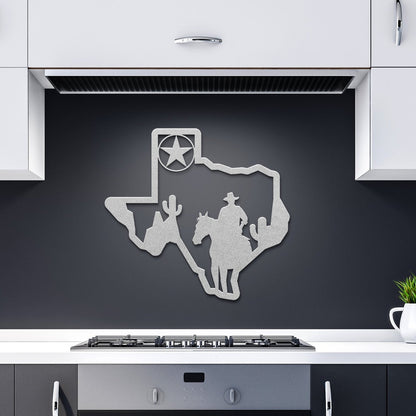 Texas Map Cowboy