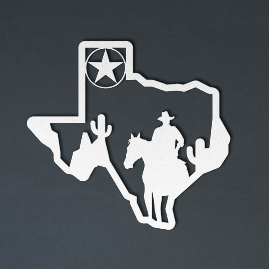 Texas Map Cowboy