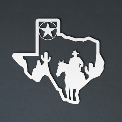 Texas Map Cowboy