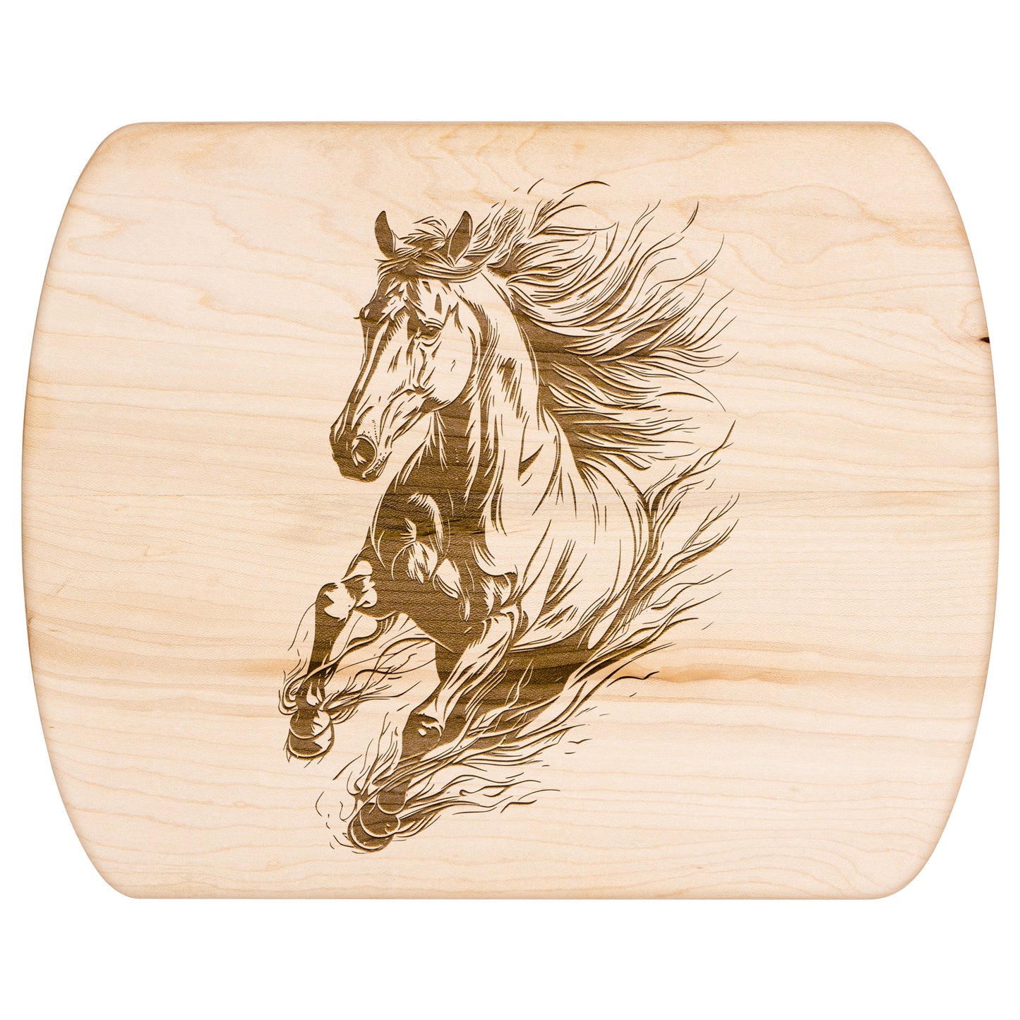 Horse inspired Oval Hardwood Cutting Boards