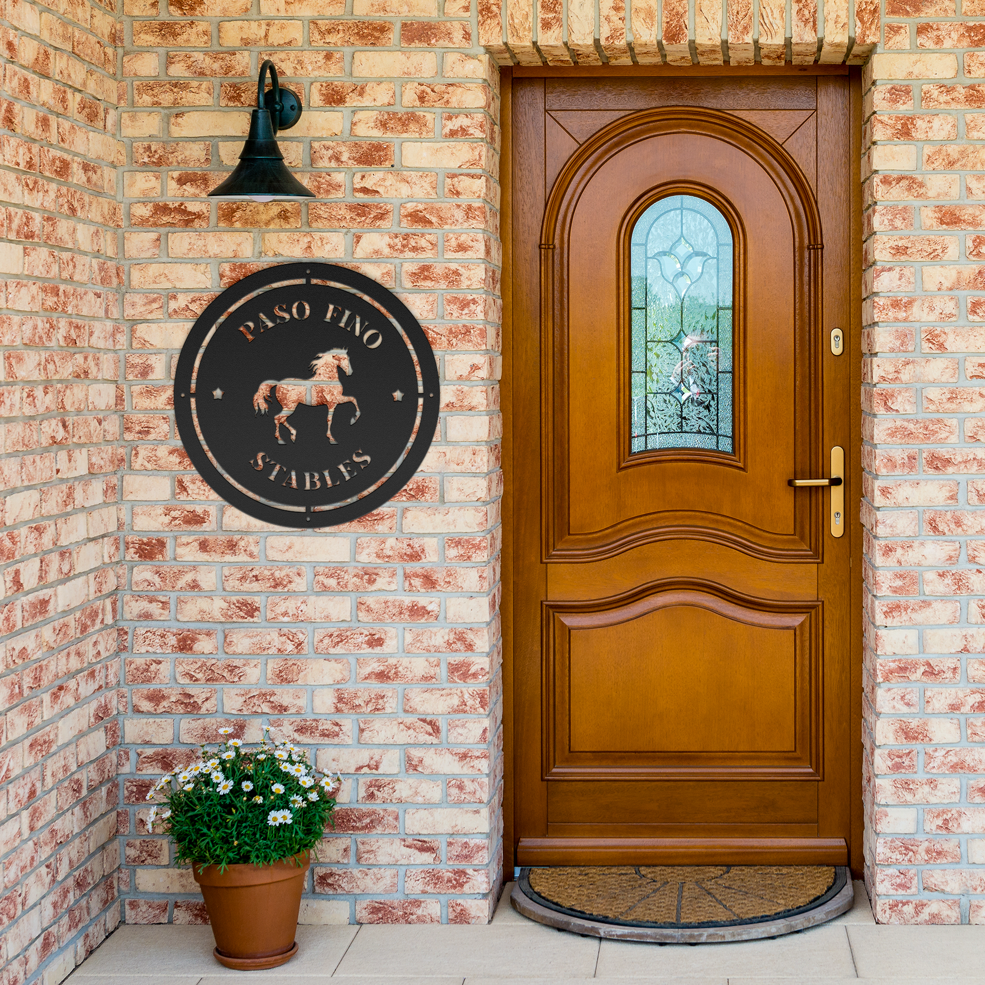 Timeless_Elegance_Horse_Circle_Sign___Black_Brick_Entrance_Mockup.png