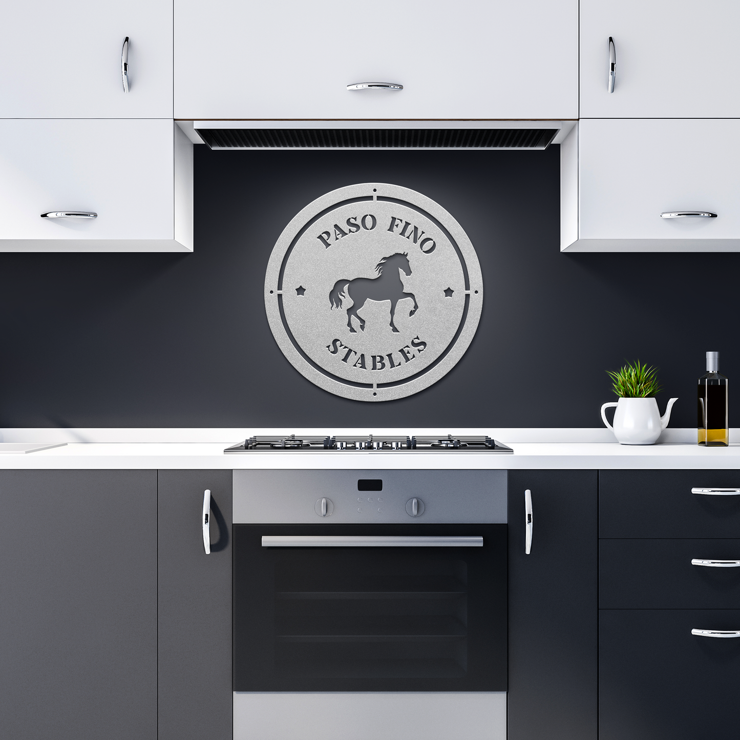 Timeless_Elegance_Horse_Circle_Sign___Silver_Dark_Kitchen_Mockup.png