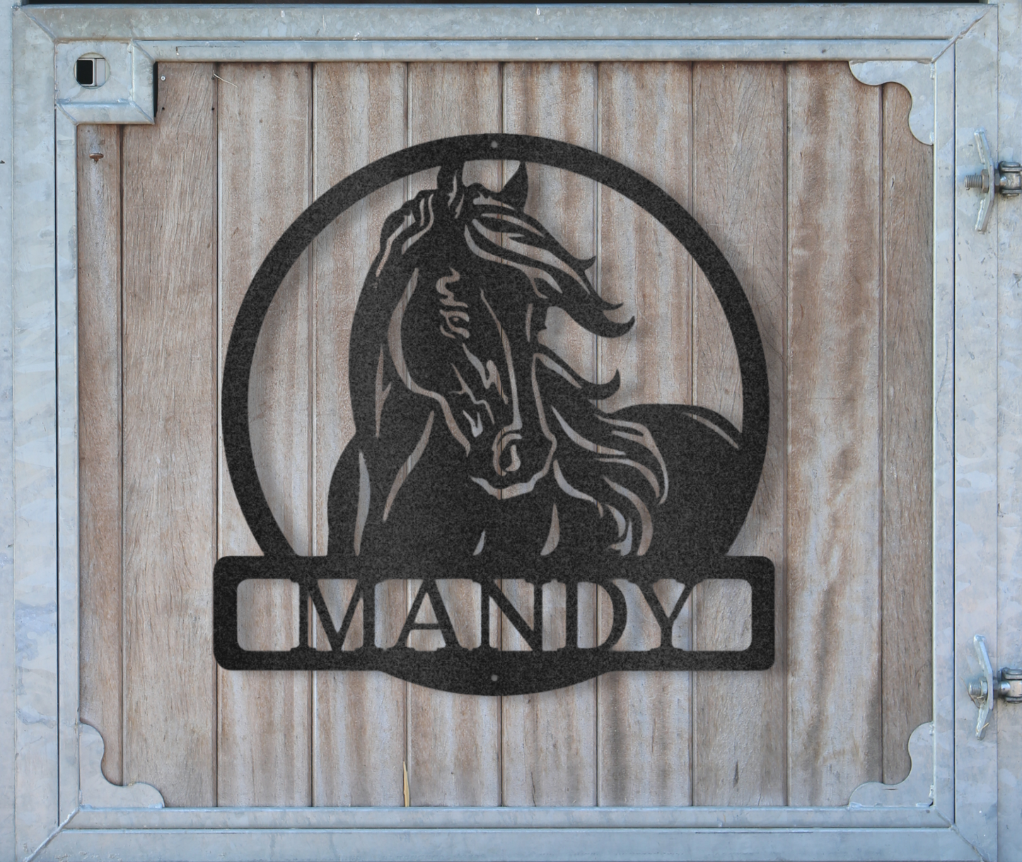 New Horse Monogram - Steel Sign
