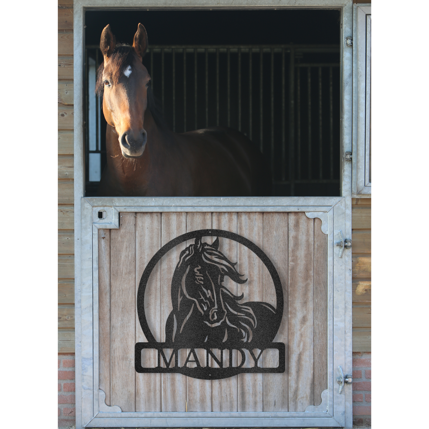 New Horse Monogram - Steel Sign