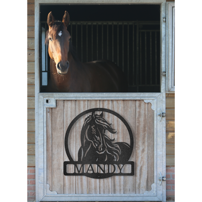 New Horse Monogram - Steel Sign