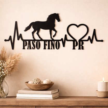 Heartbeat of Puerto Rican Paso Fino – Custom Metal Wall Sign