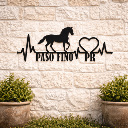 Heartbeat of Puerto Rican Paso Fino – Custom Metal Wall Sign