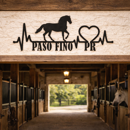 Heartbeat of Puerto Rican Paso Fino – Custom Metal Wall Sign