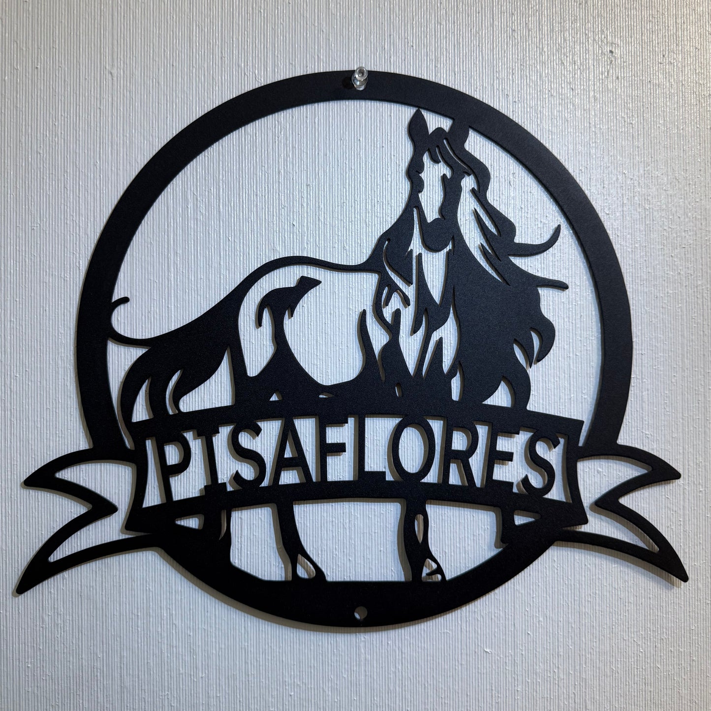 Paso Fino Personalized Metal Name Sign